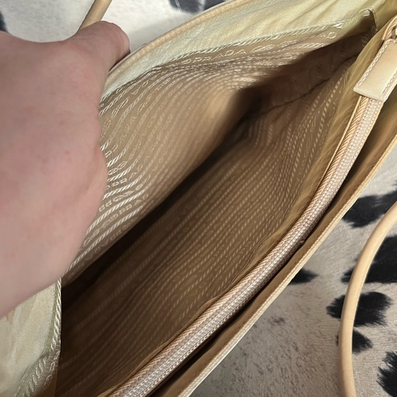 Prada Cream Nylon Shoulder Bag - Picture 10 of 16